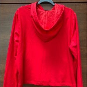 Firecracker Red French Terry Hooded Jacket